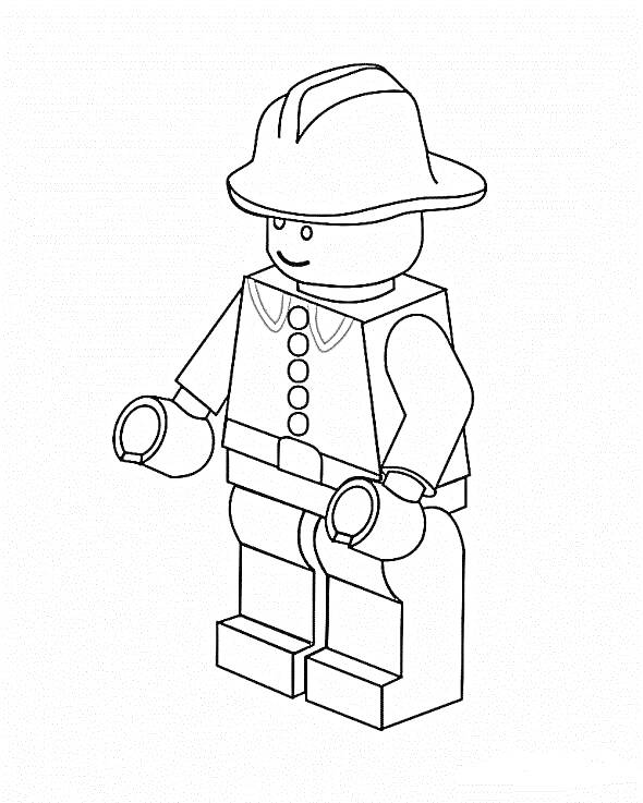 Лего-фигурка полицейского с фуражкой