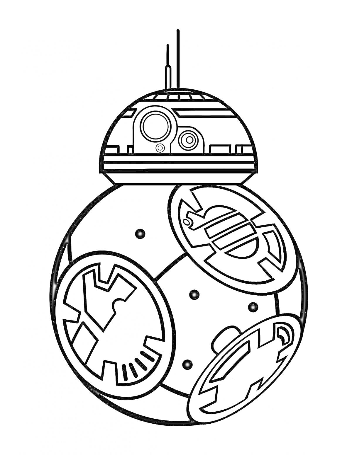 Робот BB-8 с узорами