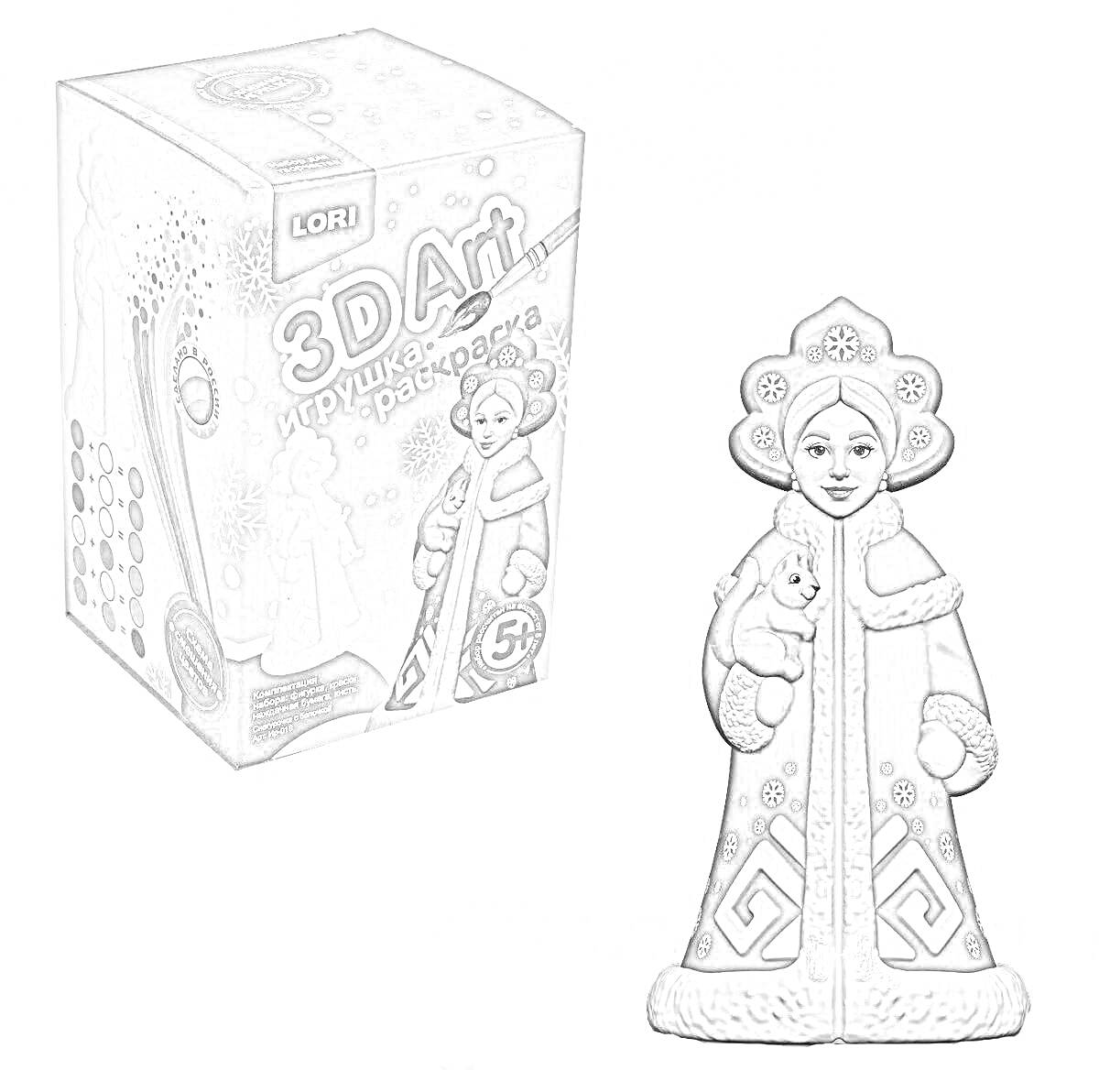 Раскраска 3D Art игрушка-раскраска Лори (Снегурочка)