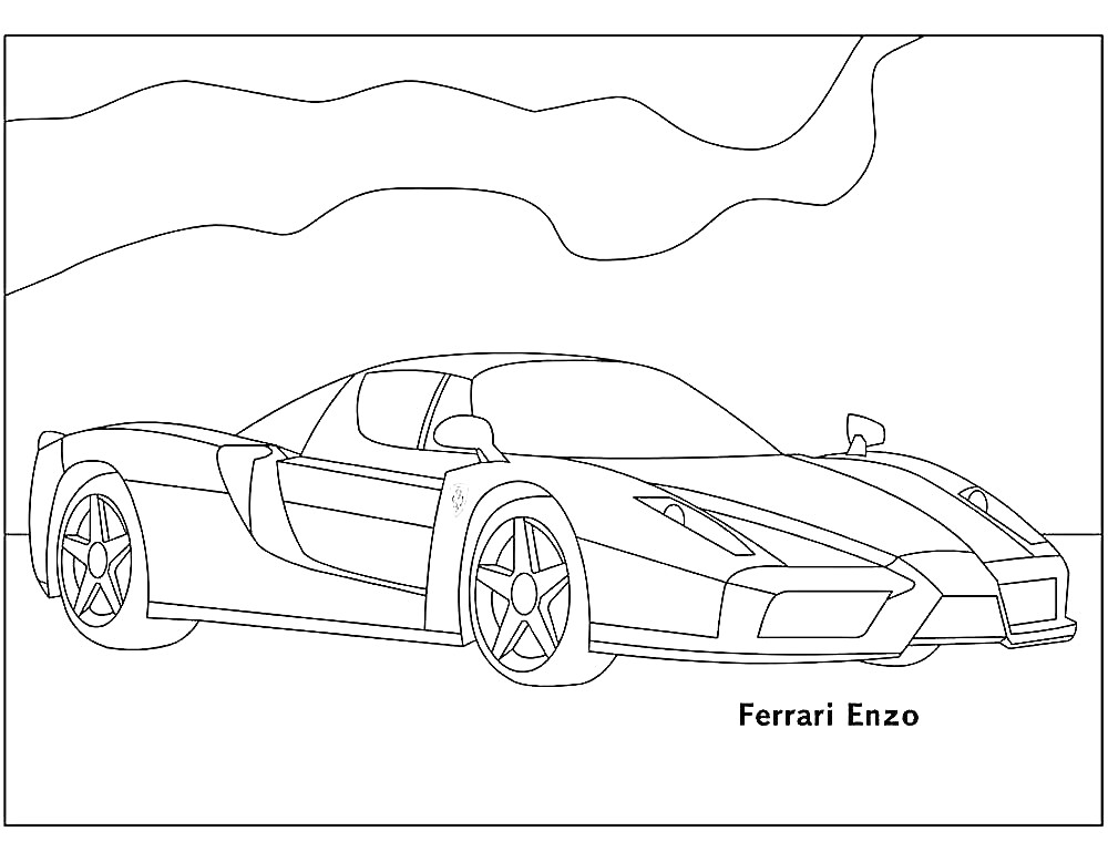 Ferrari Enzo на фоне холмов
