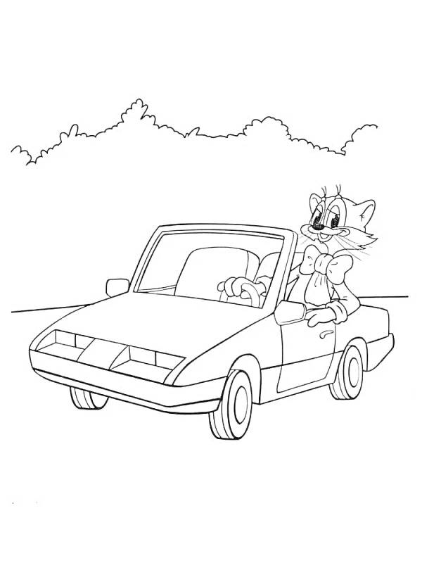 Кот леопольд раскраска