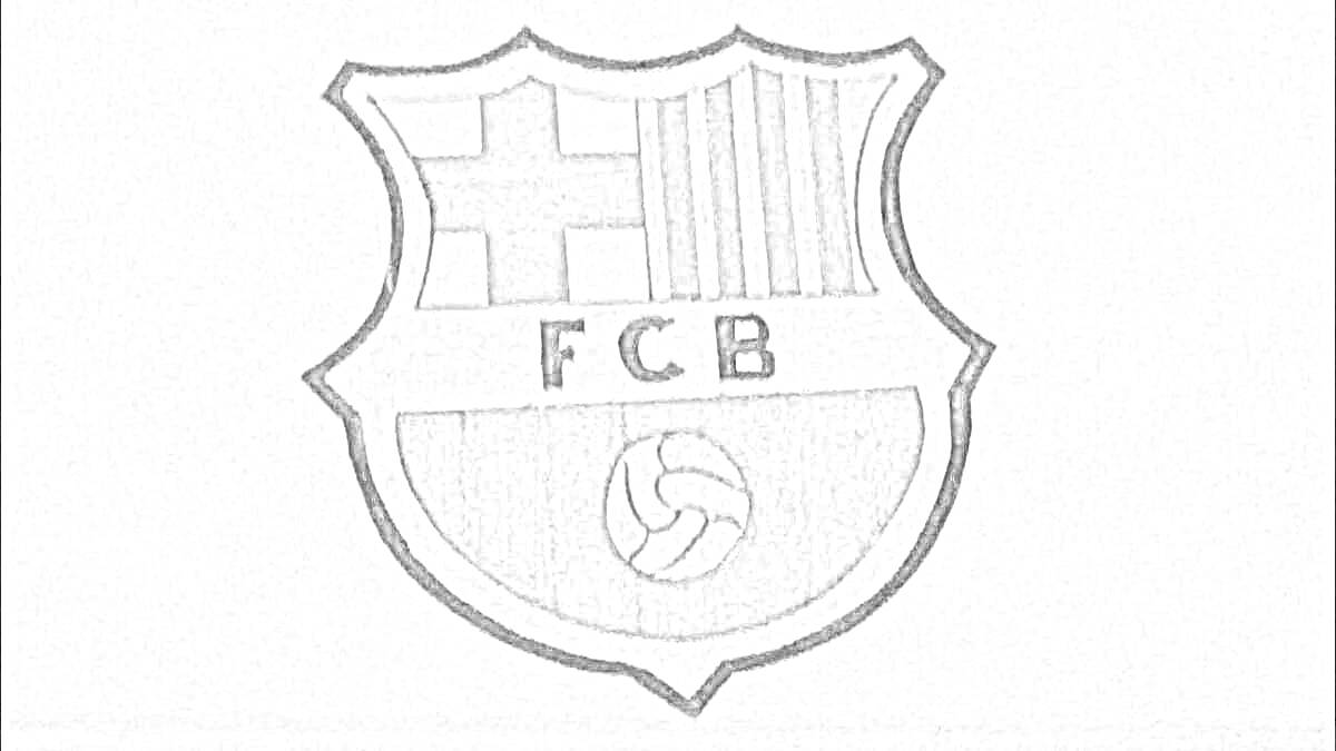 На раскраске изображено: Барселона, Футбол, Клуб, FCB, Спорт
