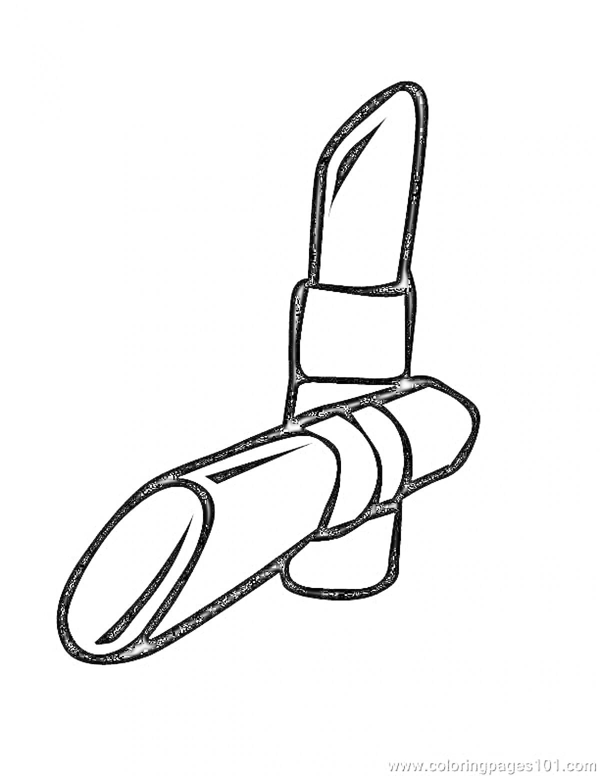 Раскраска Изображение двух открытых помад