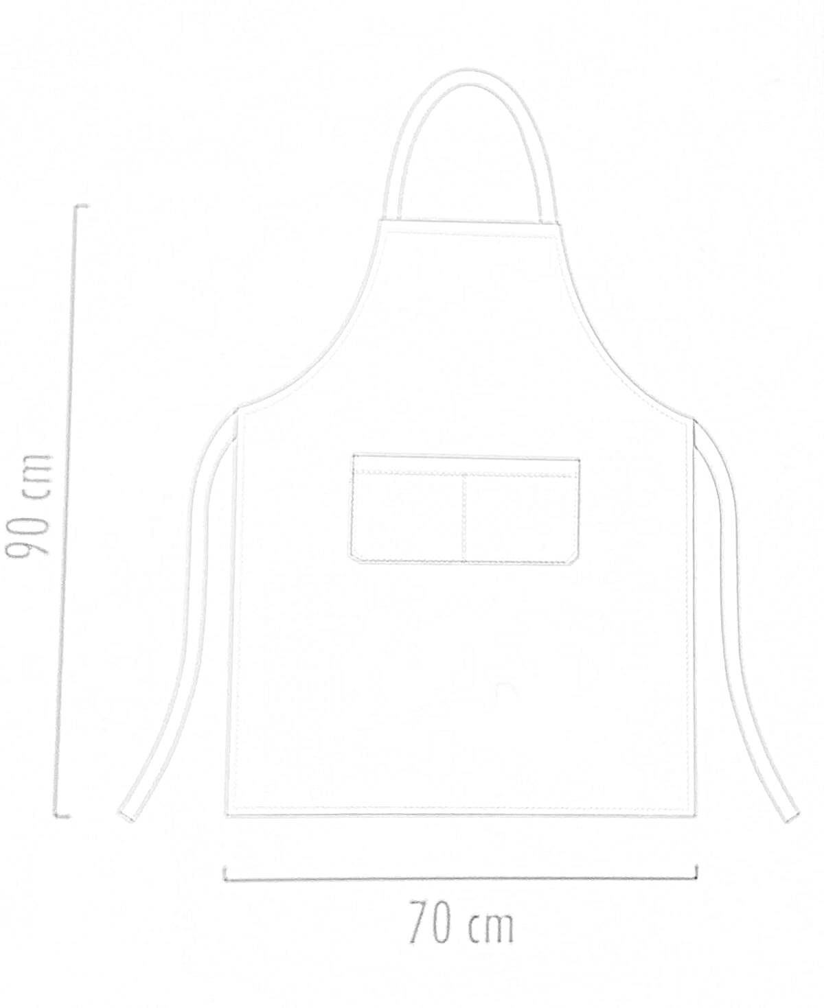 Раскраска детский фартук с одним карманом