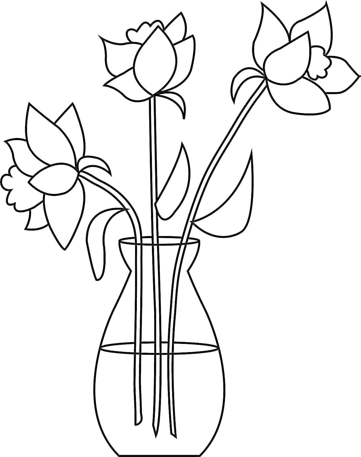 На раскраске изображено: Ваза, Цветы, Листья, 8 лет, 9 лет