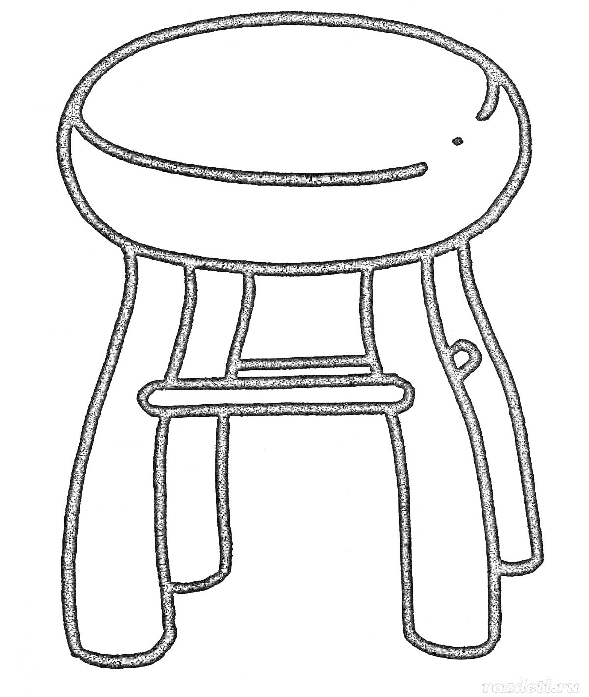 На раскраске изображено: Мебель, Ножки, Стул
