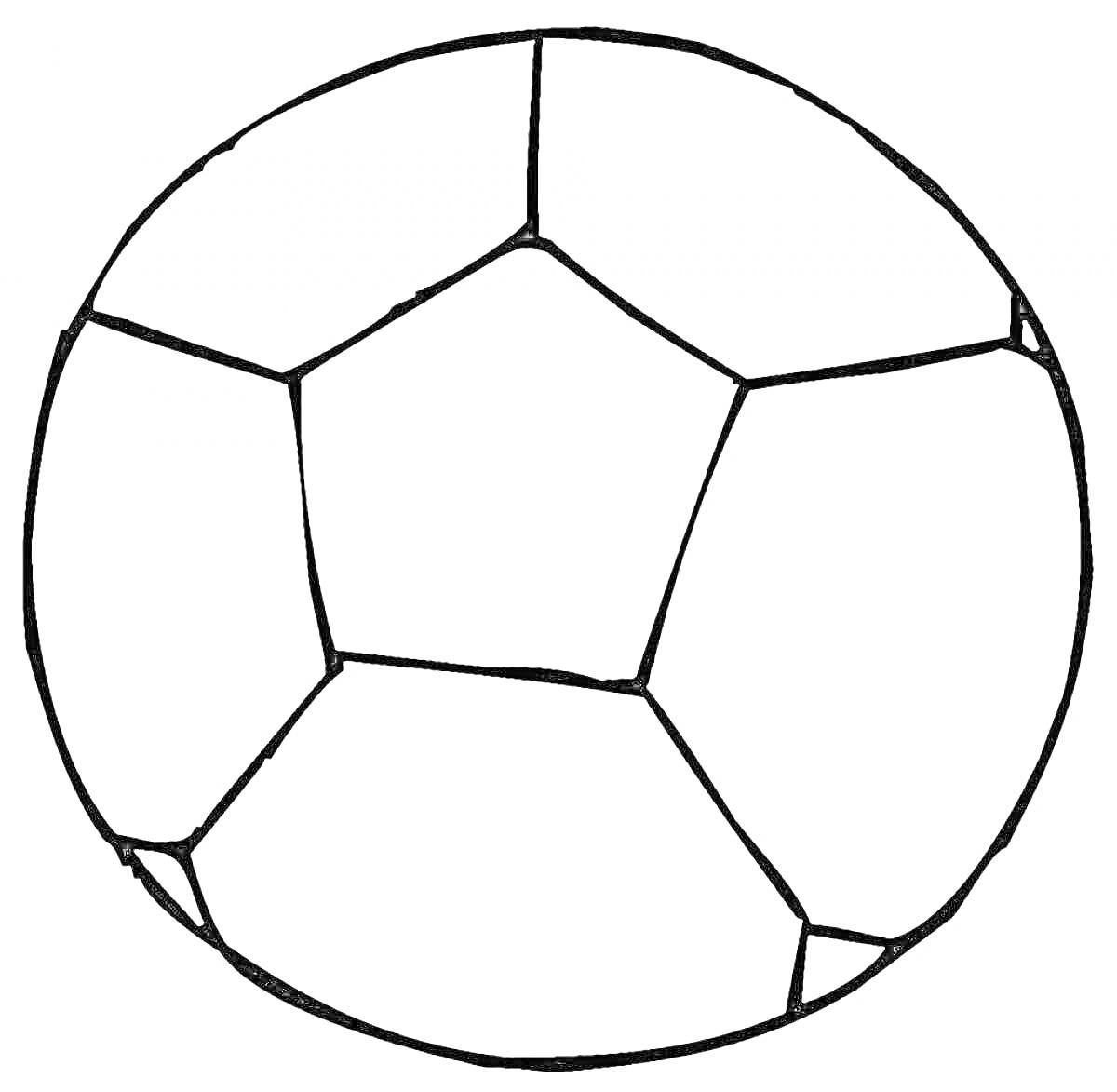 На раскраске изображено: Футбольный мяч, Спорт, Игра, Мяч, Контур, Для детей