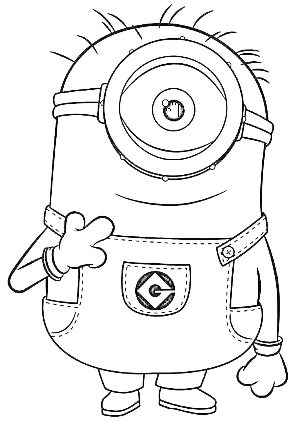 На раскраске изображено: Очки