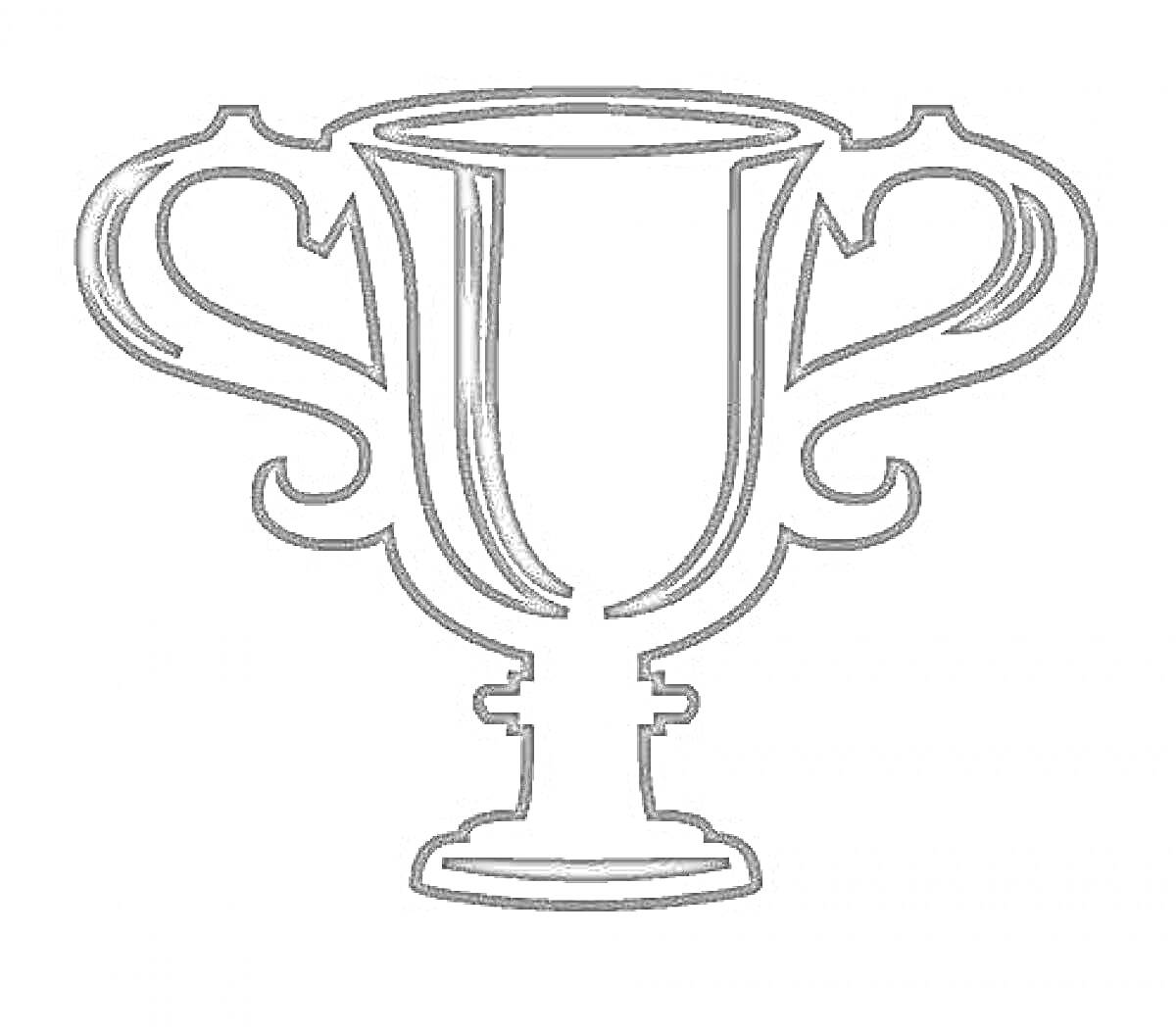 На раскраске изображено: Кубок, Награда, Спорт, Победа, Стакан