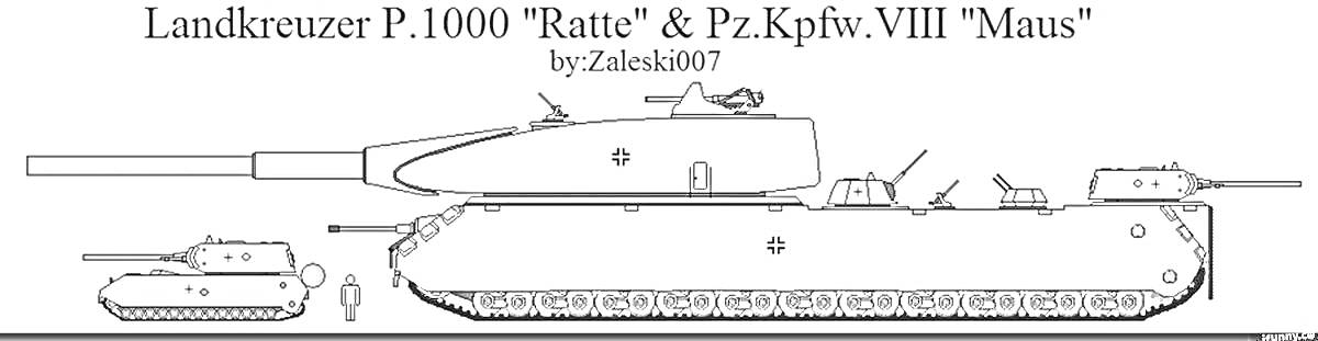 Раскраска Landkreuzer P.1000 