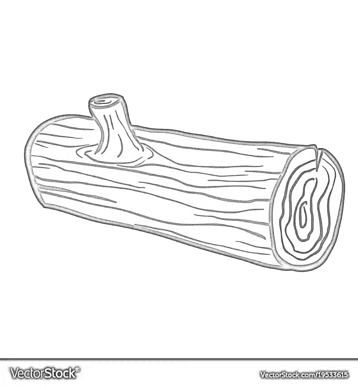 На раскраске изображено: Бревно, Древесина, Природа
