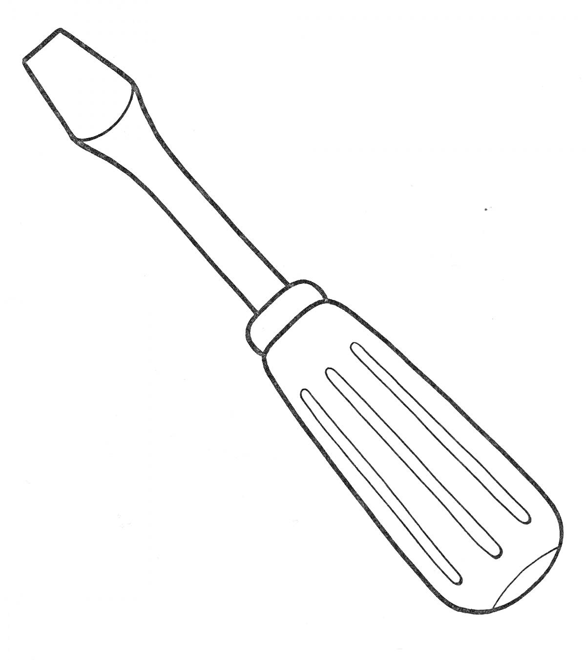 На раскраске изображено: Отвертка, Инструмент, Ручной инструмент