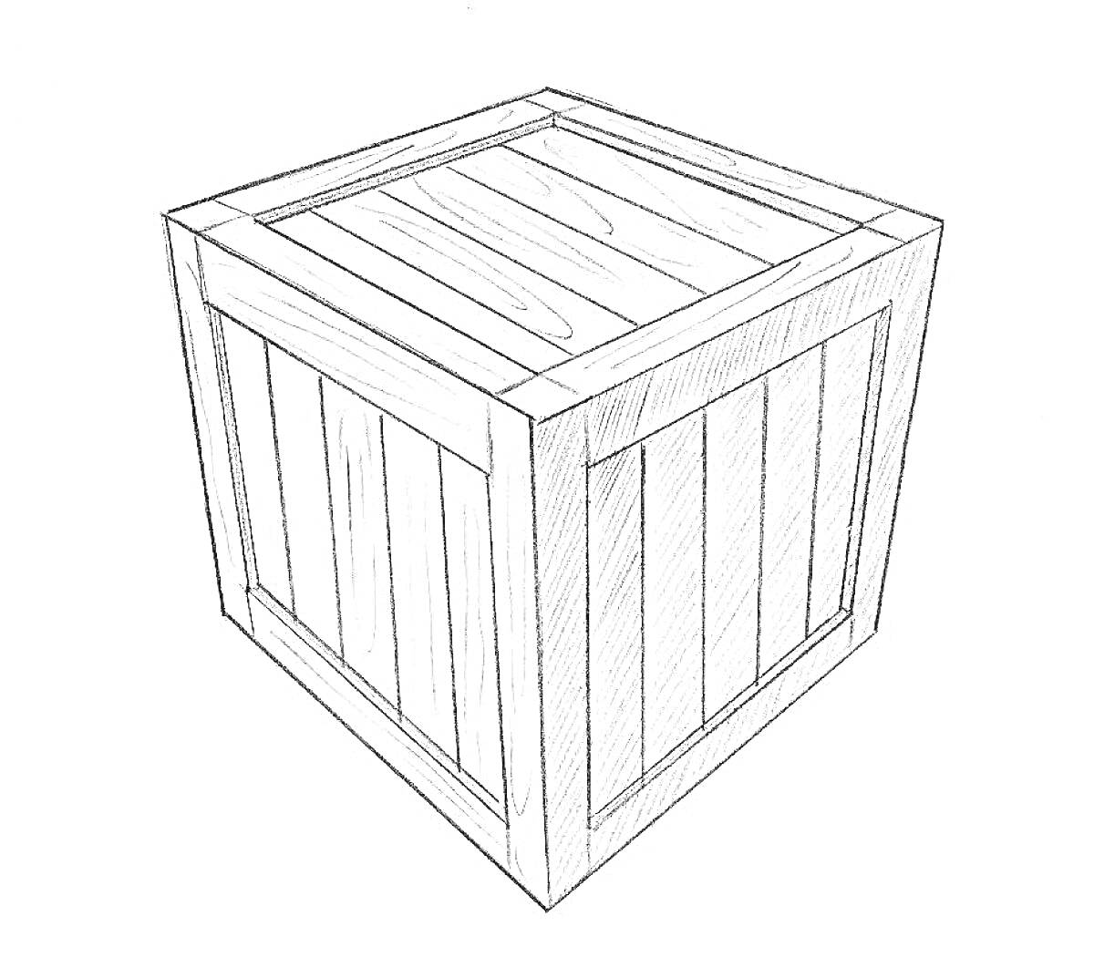 На раскраске изображено: Коробка, Геометрия, Конструкция, Линии