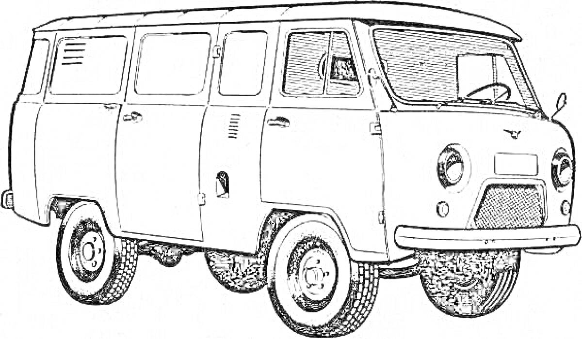 Раскраска УАЗ-452 