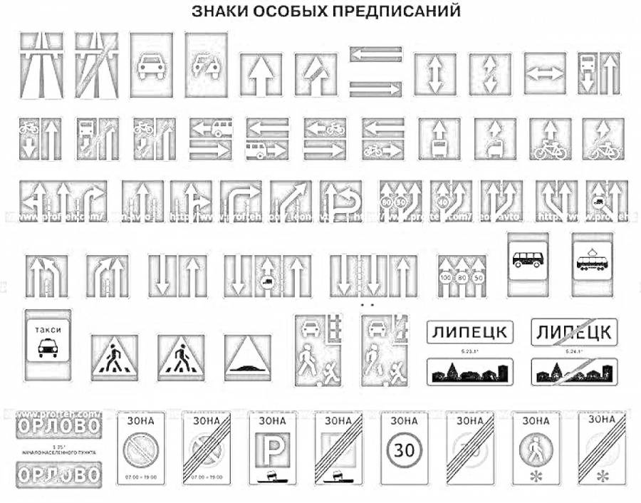 Дорожные Знаки Особых Предписаний Картинки С Названиями