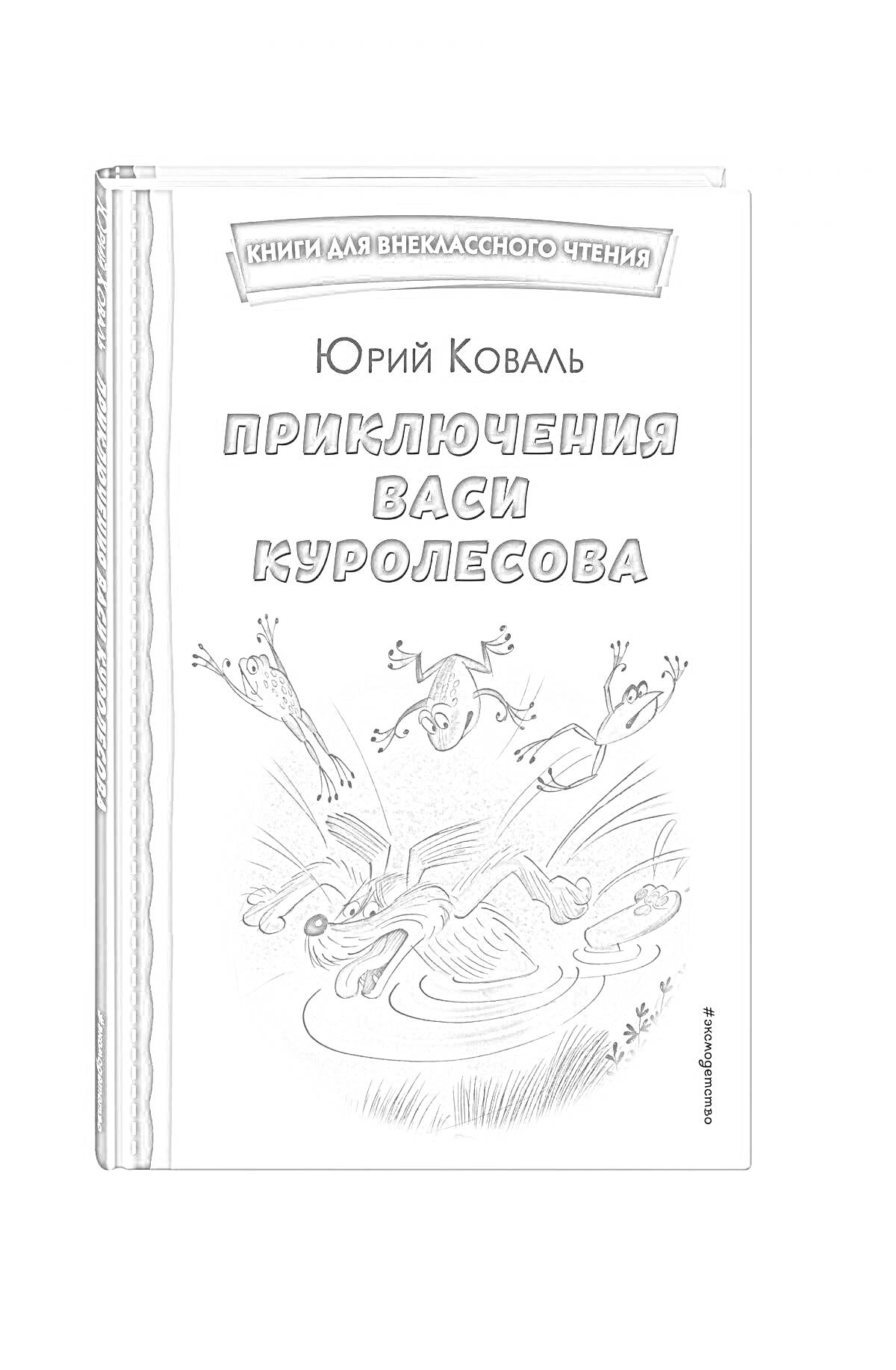 книги для внеклассного чтения, Юрий Коваль, приключения Васи Куролесова, обложка с иллюстрацией мальчика и животных у воды