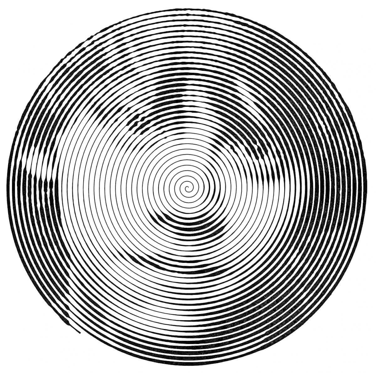 На раскраске изображено: Спираль, Лицо, Абстракция, Оптическая иллюзия