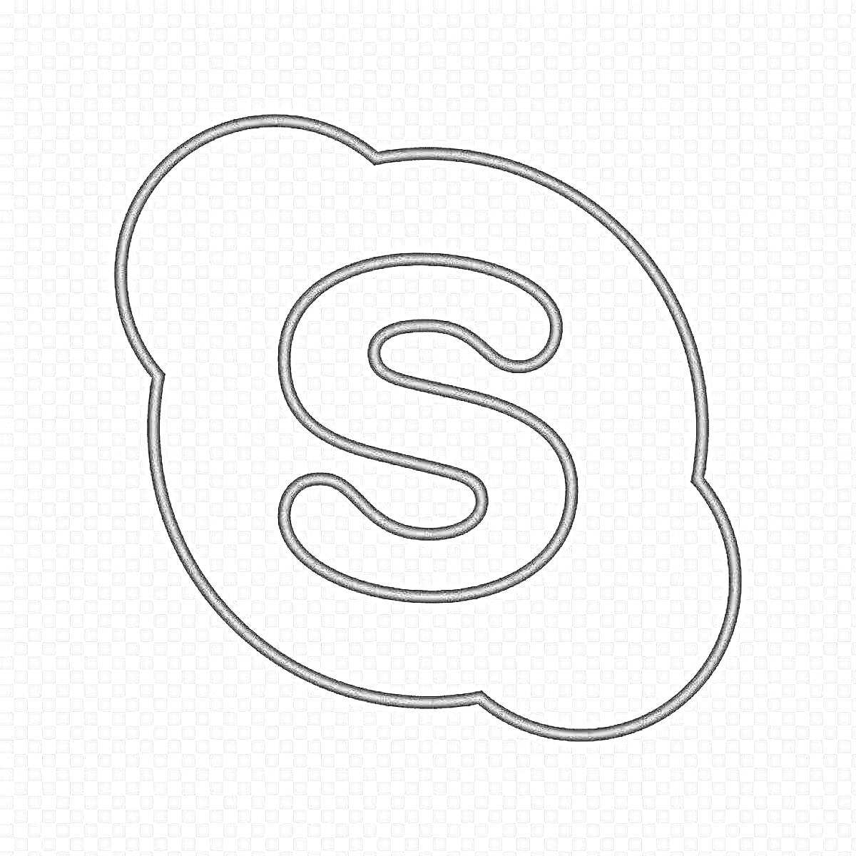 Логотип Skype - заглавная буква 