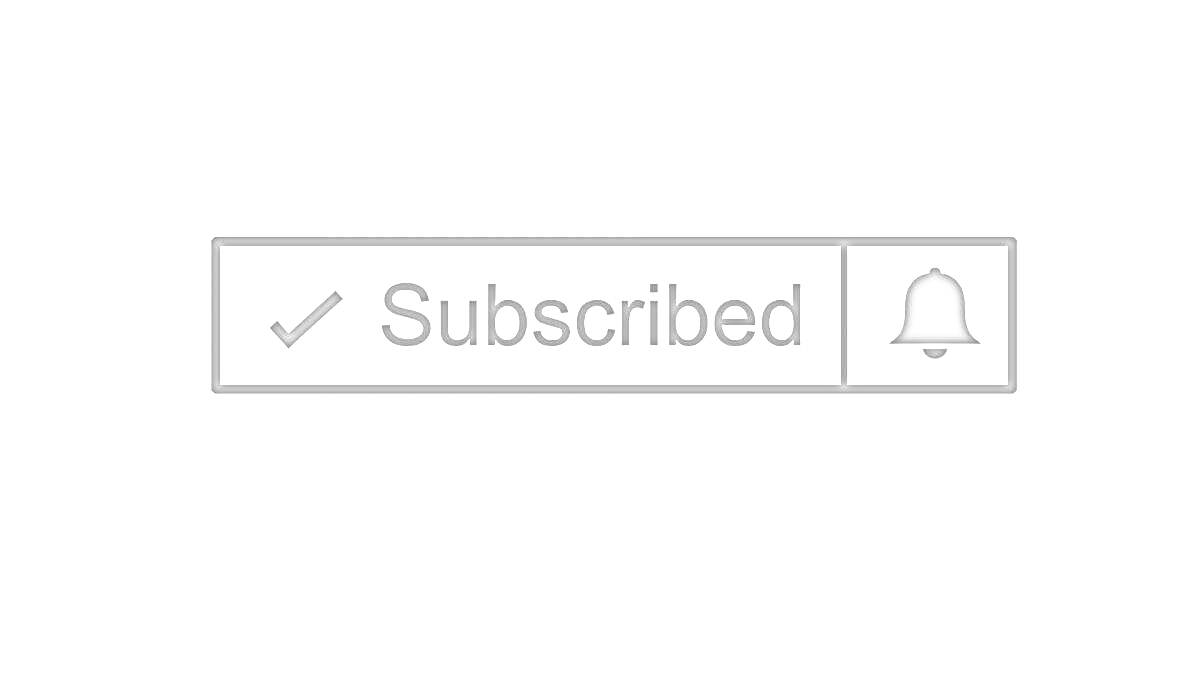 кнопка подтверждения подписки с галочкой и значком колокольчика