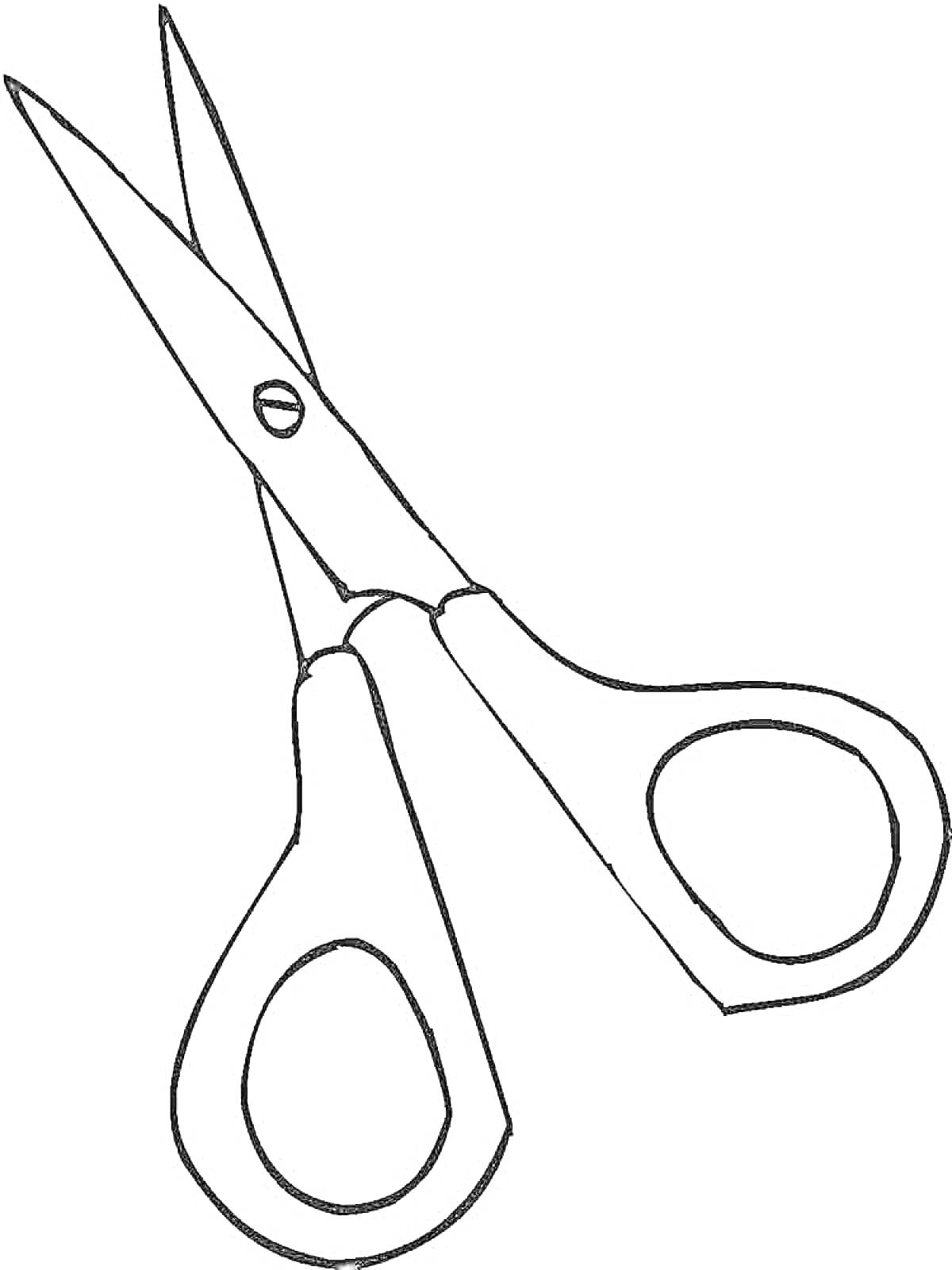 Раскраска Раскраска с ножницами с металлическими лезвиями и пластиковыми ручками
