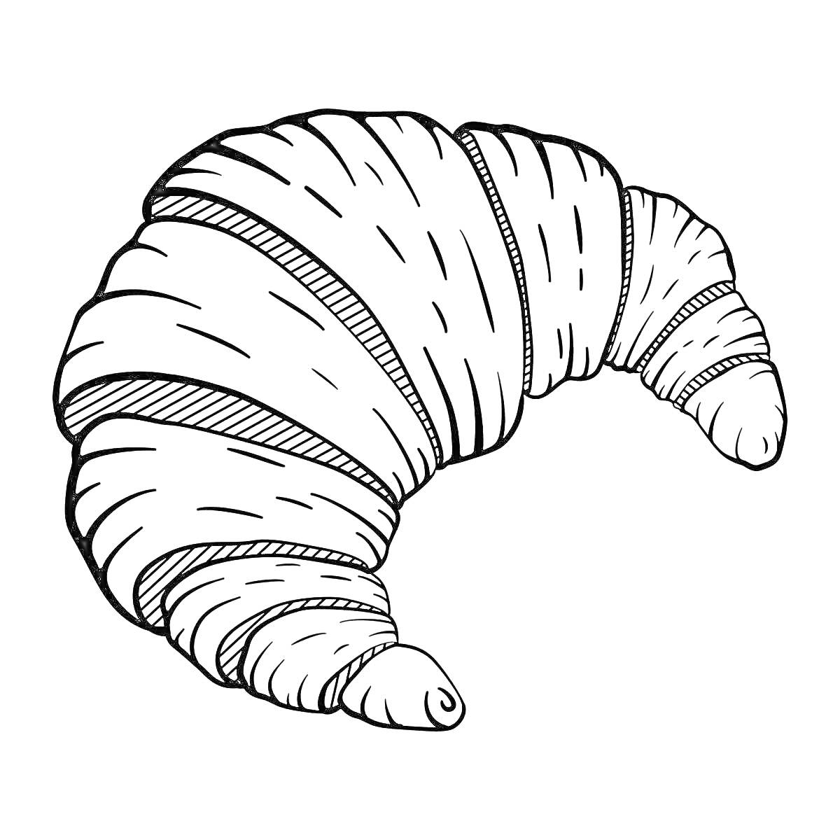 Раскраска круассан