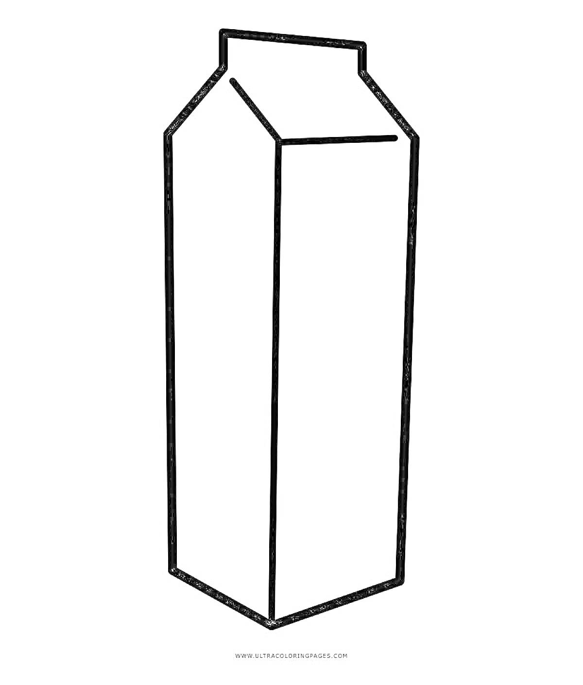 Раскраска Картонная упаковка молока