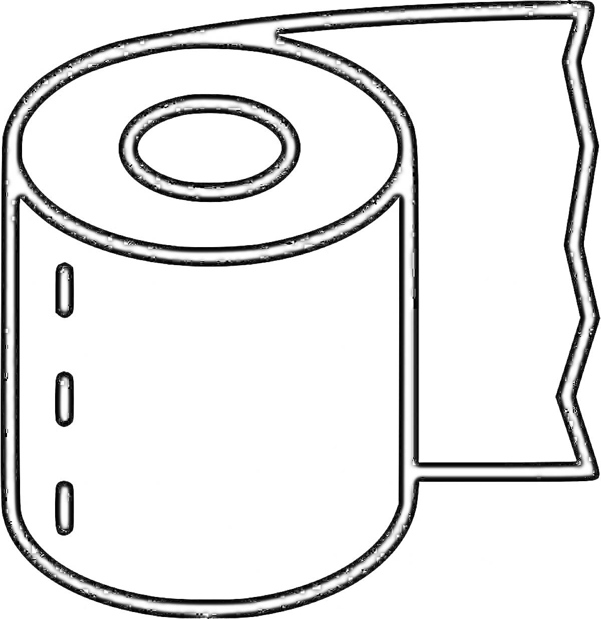 Раскраска Рулон туалетной бумаги