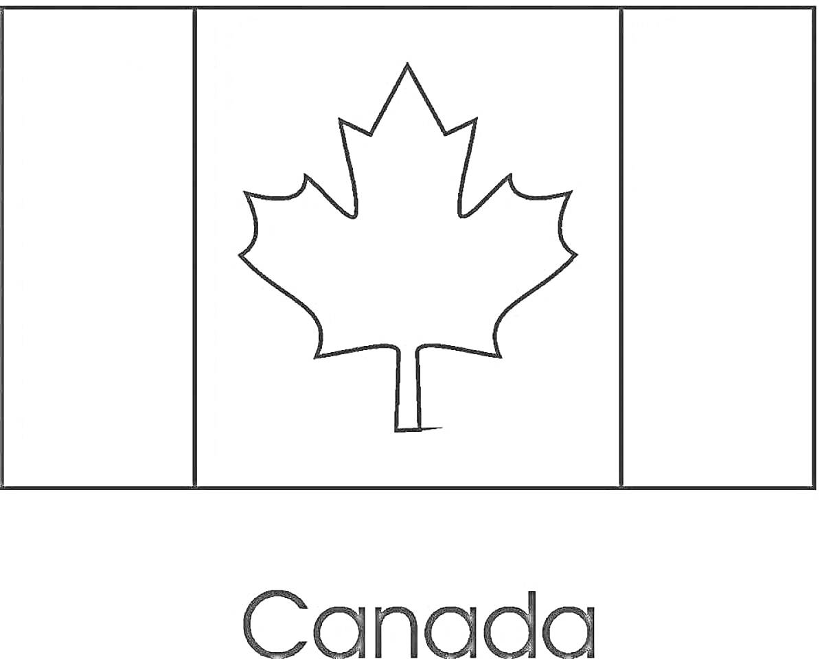 На раскраске изображено: Канада, Надпись, Для детей, Патриотизм