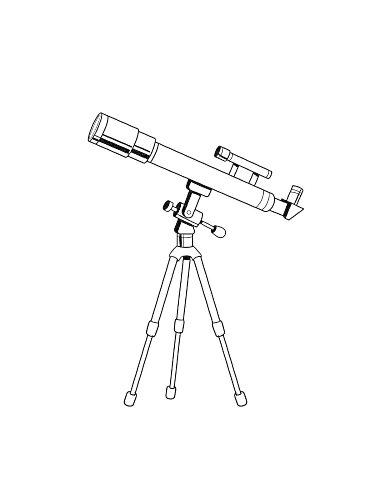 Раскраска Телескоп на штативе