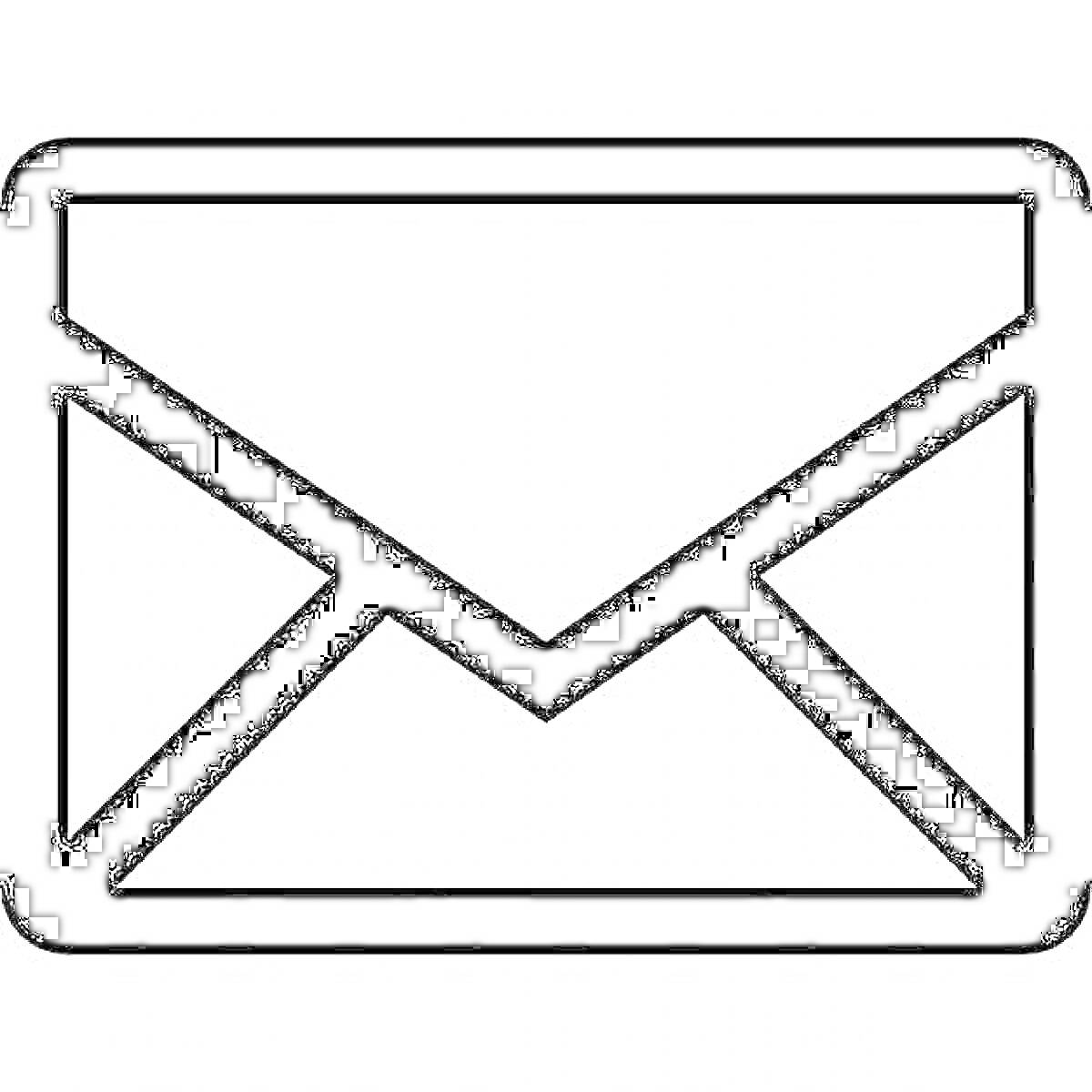 На раскраске изображено: Конверт, Почта, Простая линия, Икона, Письма, Символы