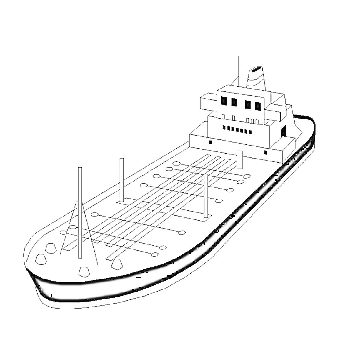 На раскраске изображено: Корабль, Судно, Транспорт, Морской транспорт, Контурные рисунки