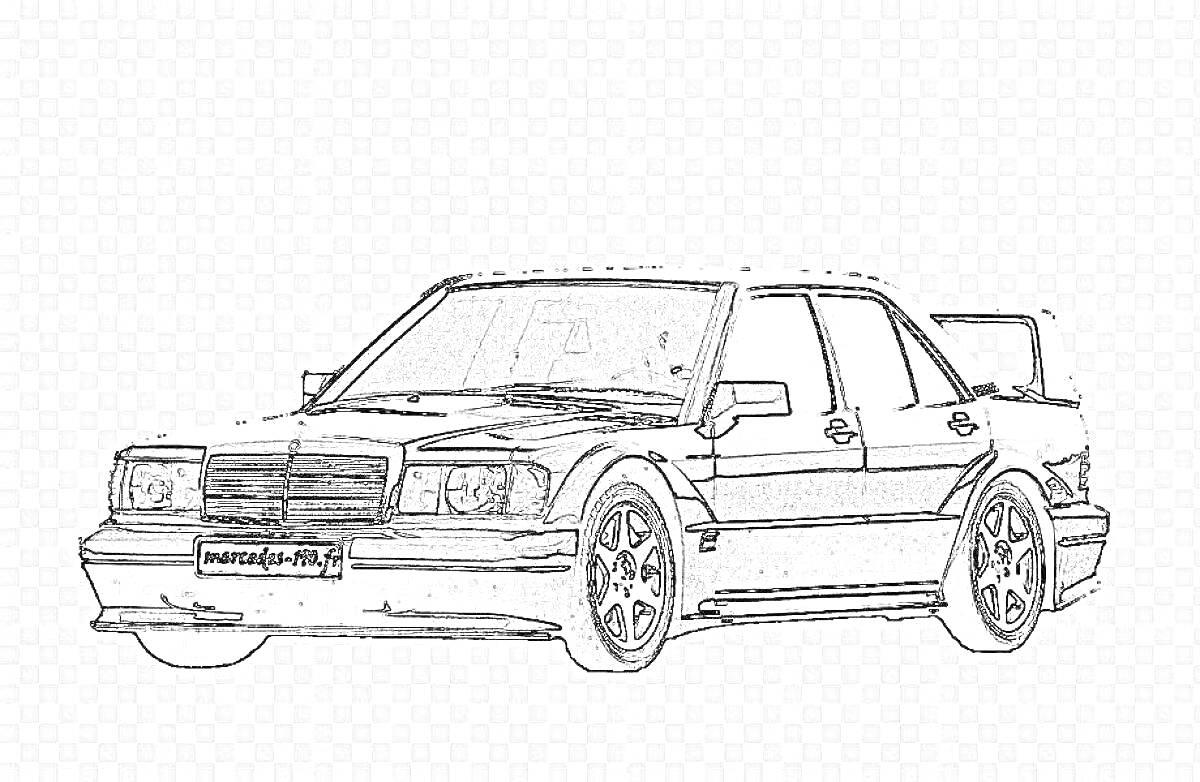 Раскраска Раскраска Mercedes-Benz 190E Evo II