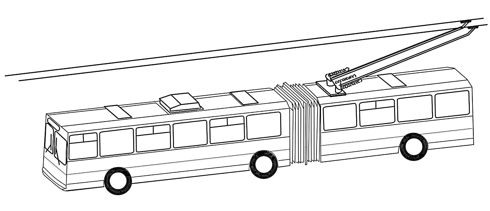На раскраске изображено: Автобус, Городской транспорт