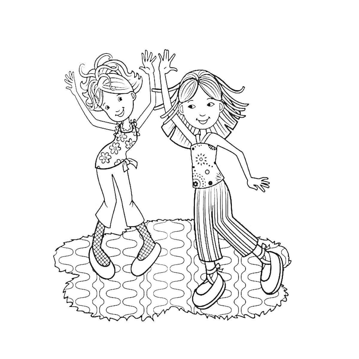 На раскраске изображено: Веселье