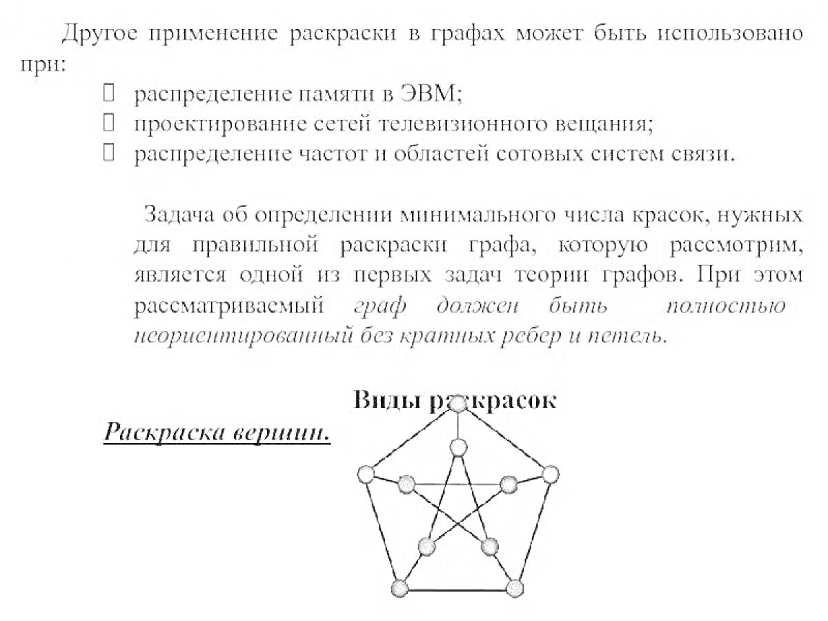 На раскраске изображено: Графы