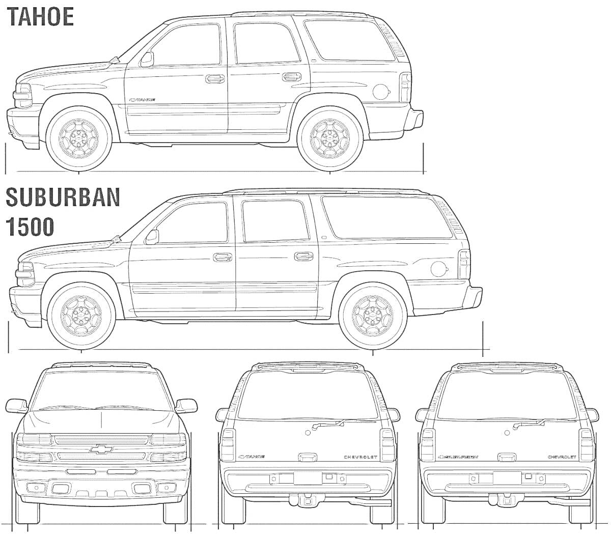 На раскраске изображено: Шевроле, Транспорт, Внедорожник, SUV