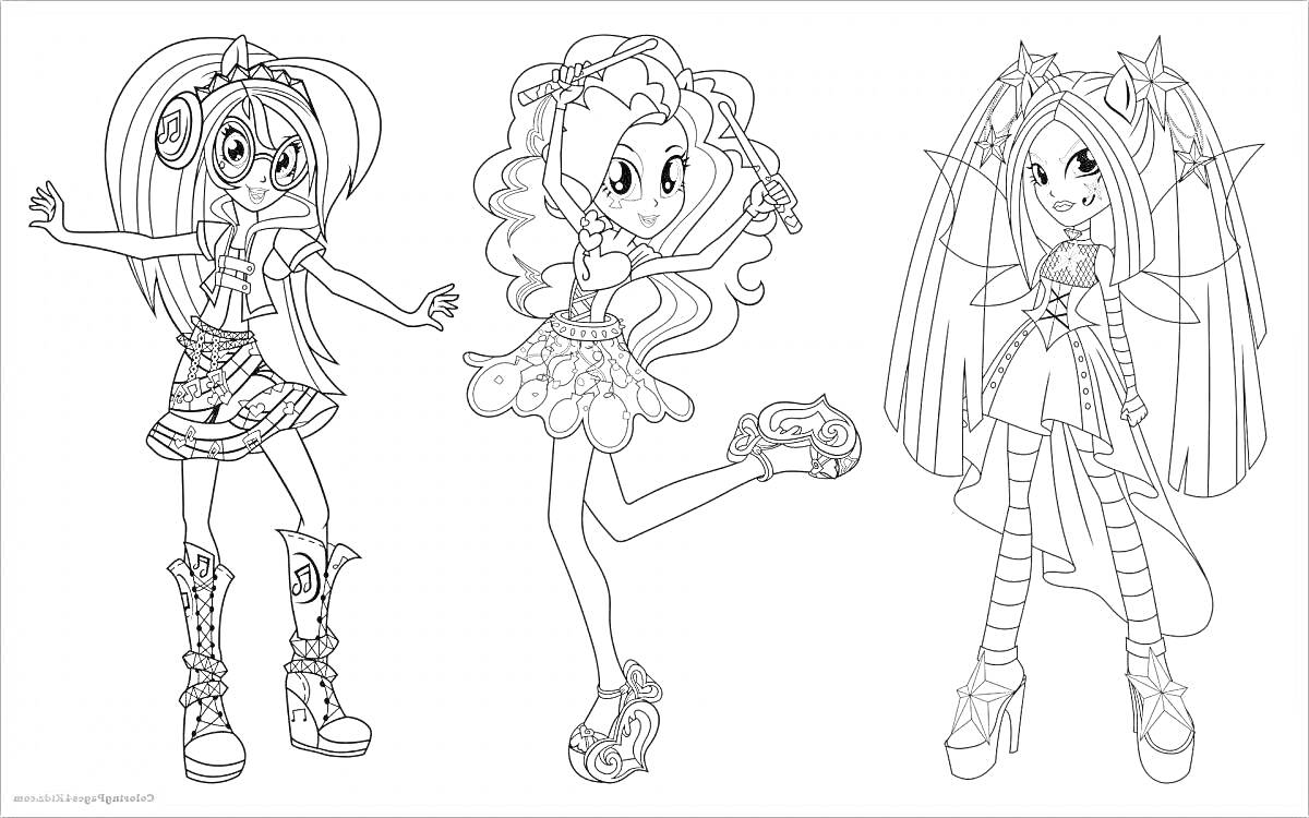 На раскраске изображено: Наушники, Микрофон, Гитара, Крылья, Одежда