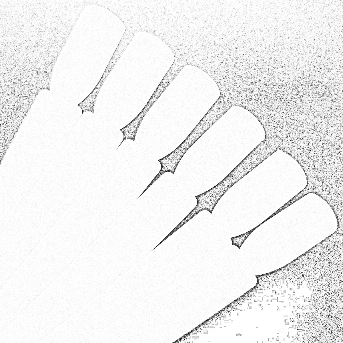 На раскраске изображено: Ногти, Маникюр, Веер, Белый, Образцы