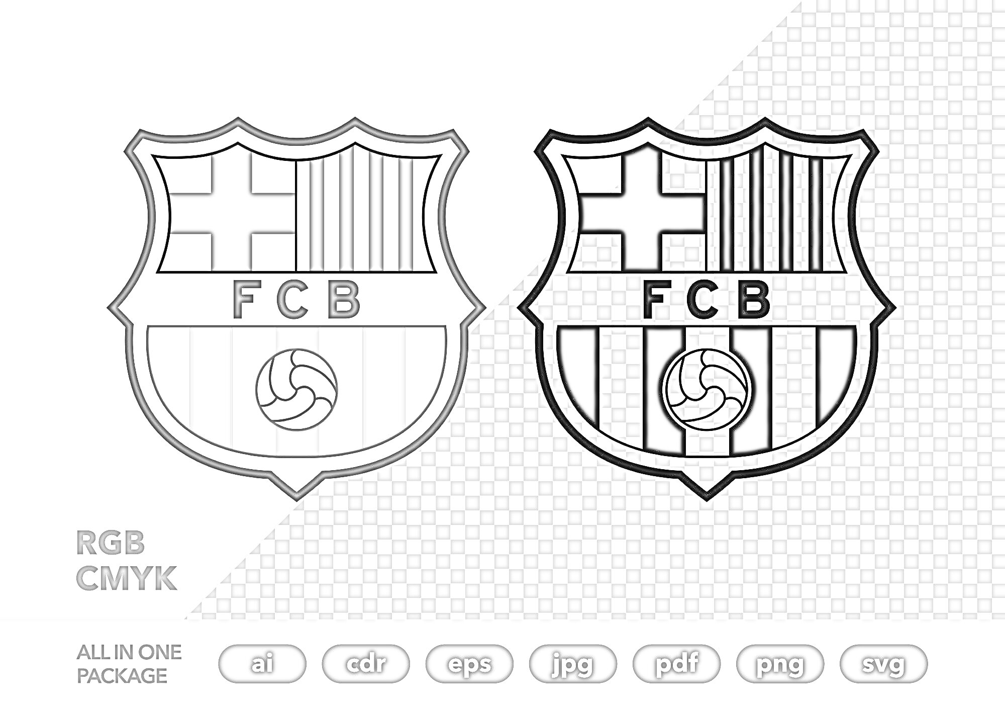 На раскраске изображено: Барселона, Футбольный клуб, FCB, Крест, Полосы, Желтый