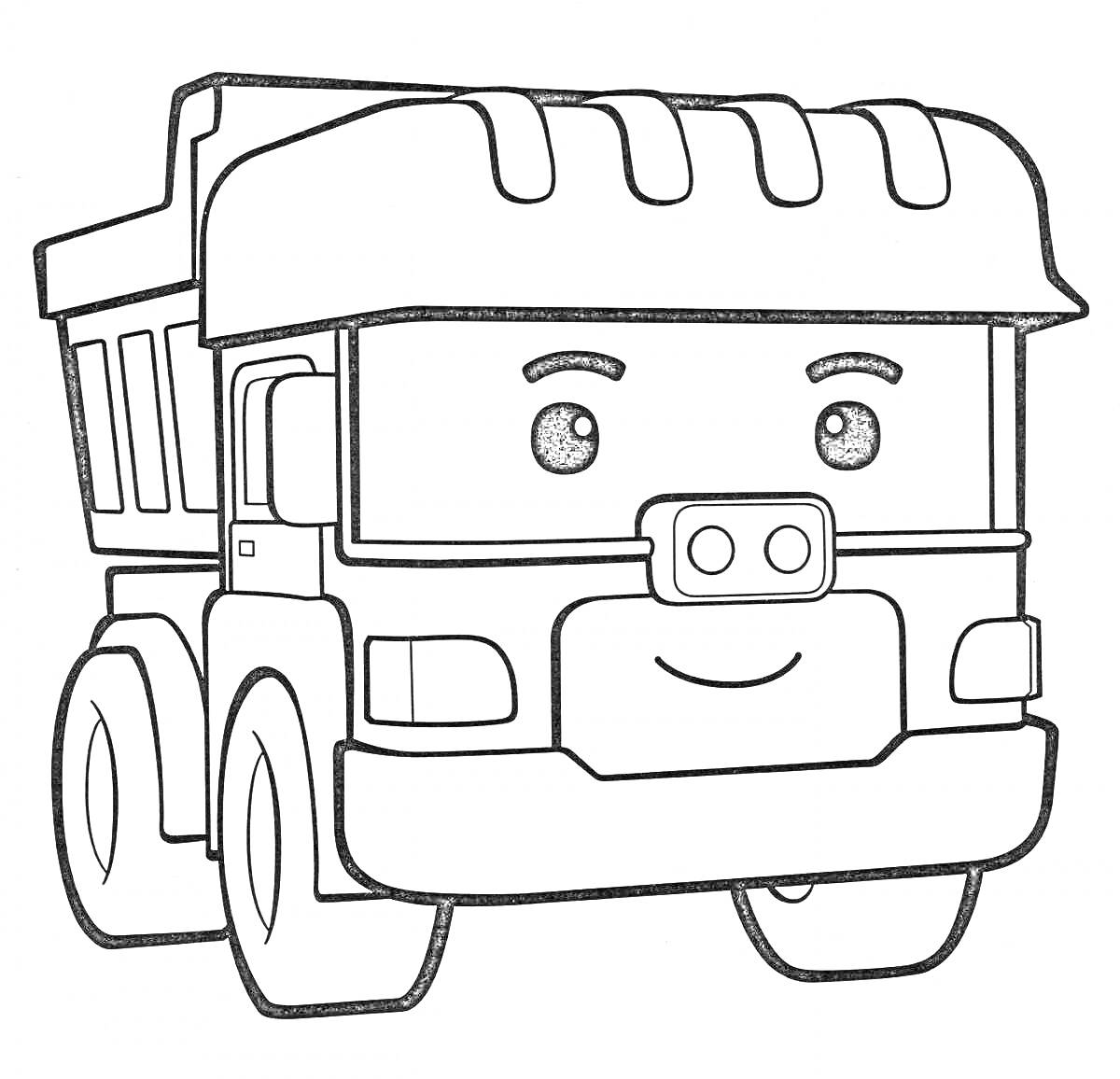 Раскраска грузовик из мультфильма 