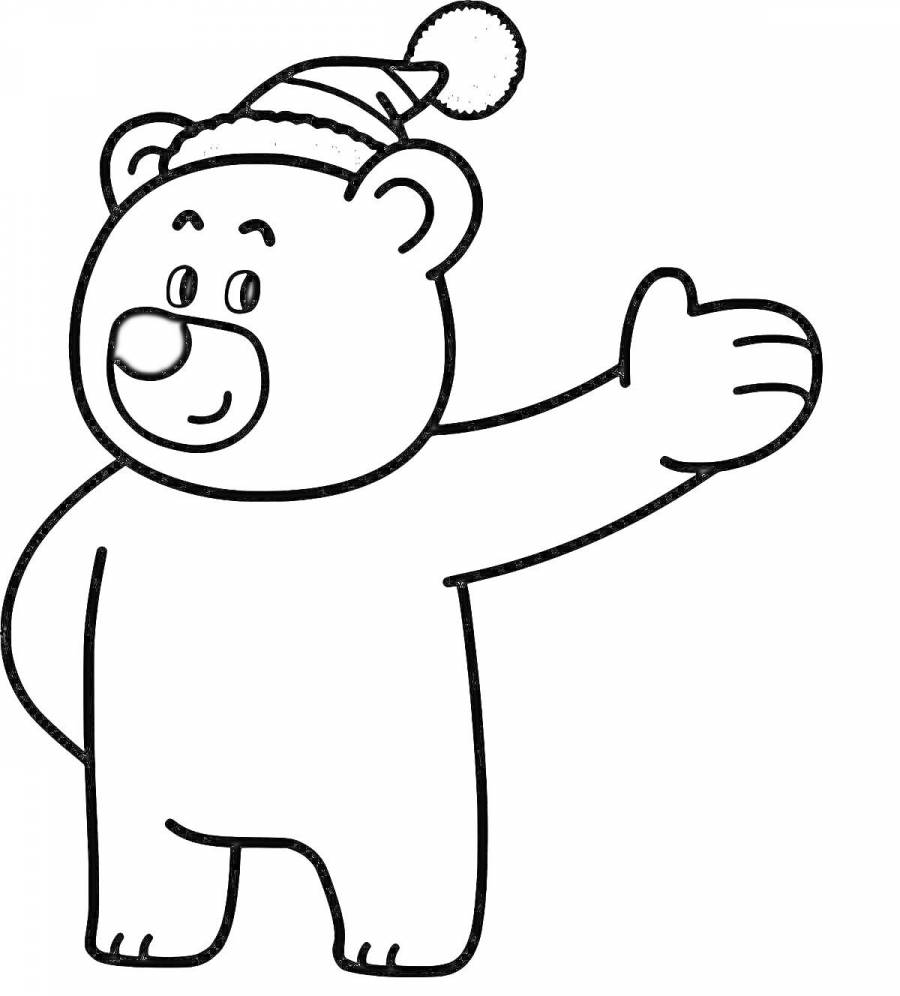 Олимпийский мишка раскраска для детей