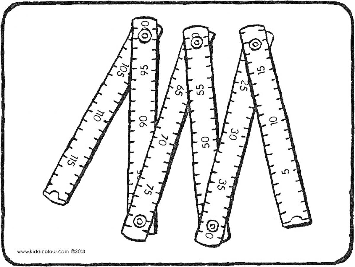 Раскраска Сложенная складная рулетка