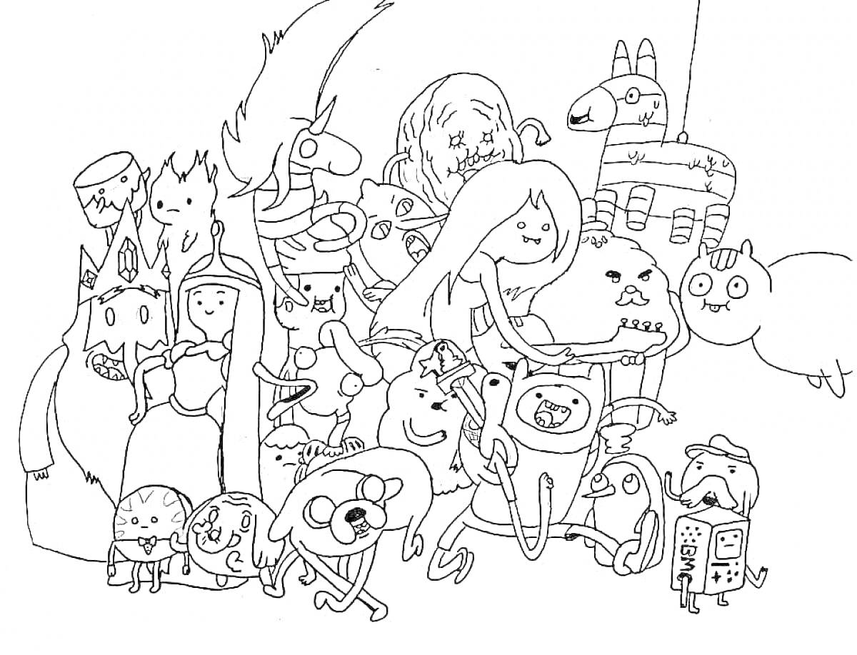 Группа анимационных персонажей из 