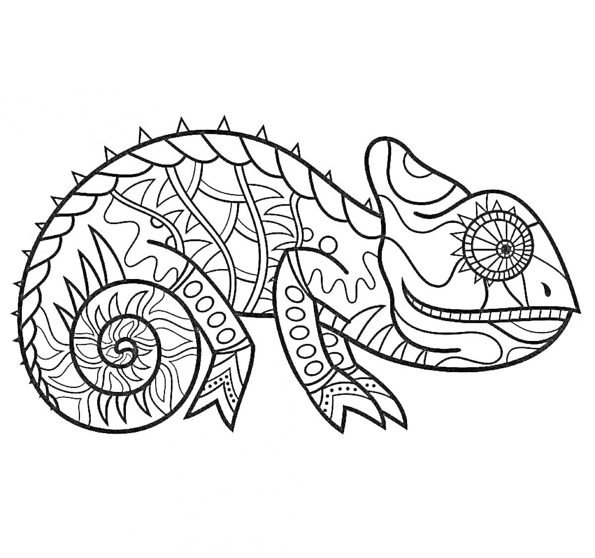 На раскраске изображено: Антистресс, Узоры, Спираль, Листья, Волны, Точки