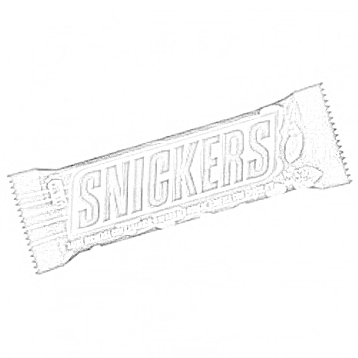 Шоколадный батончик Snickers в упаковке