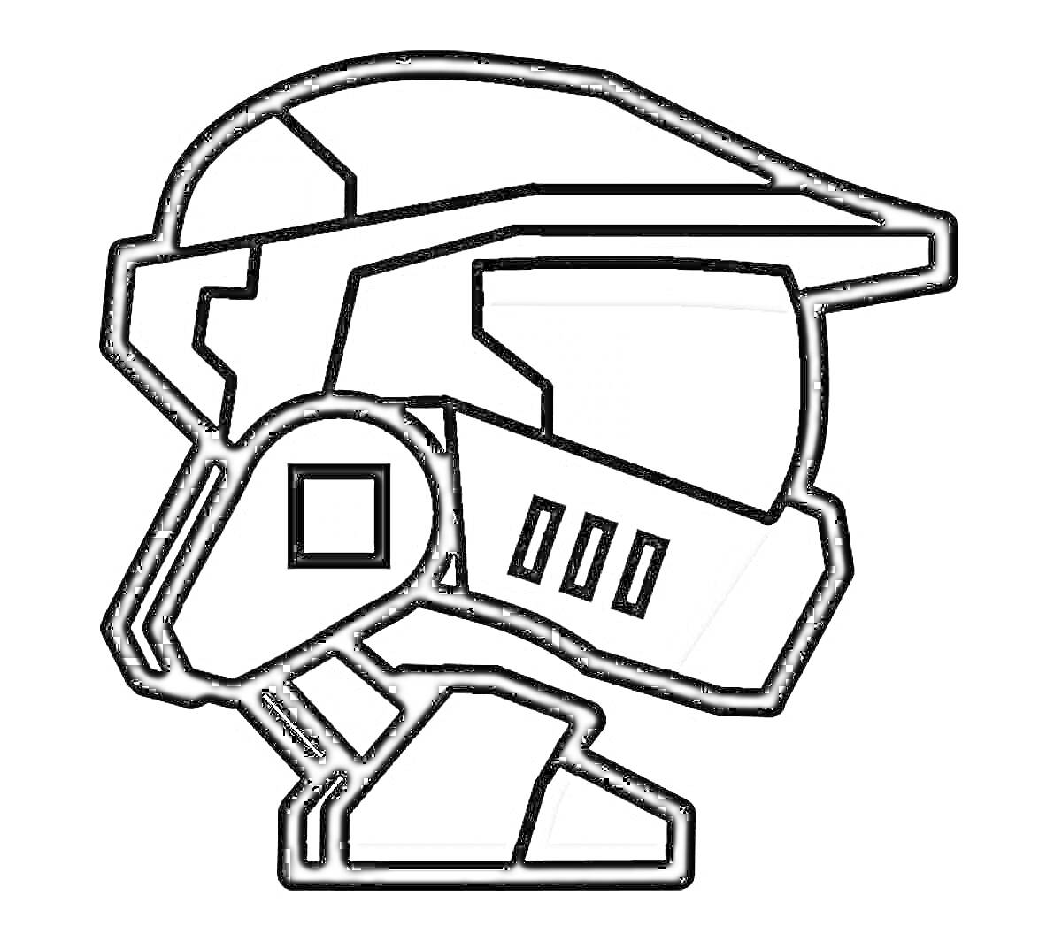 Раскраска Шлем робота