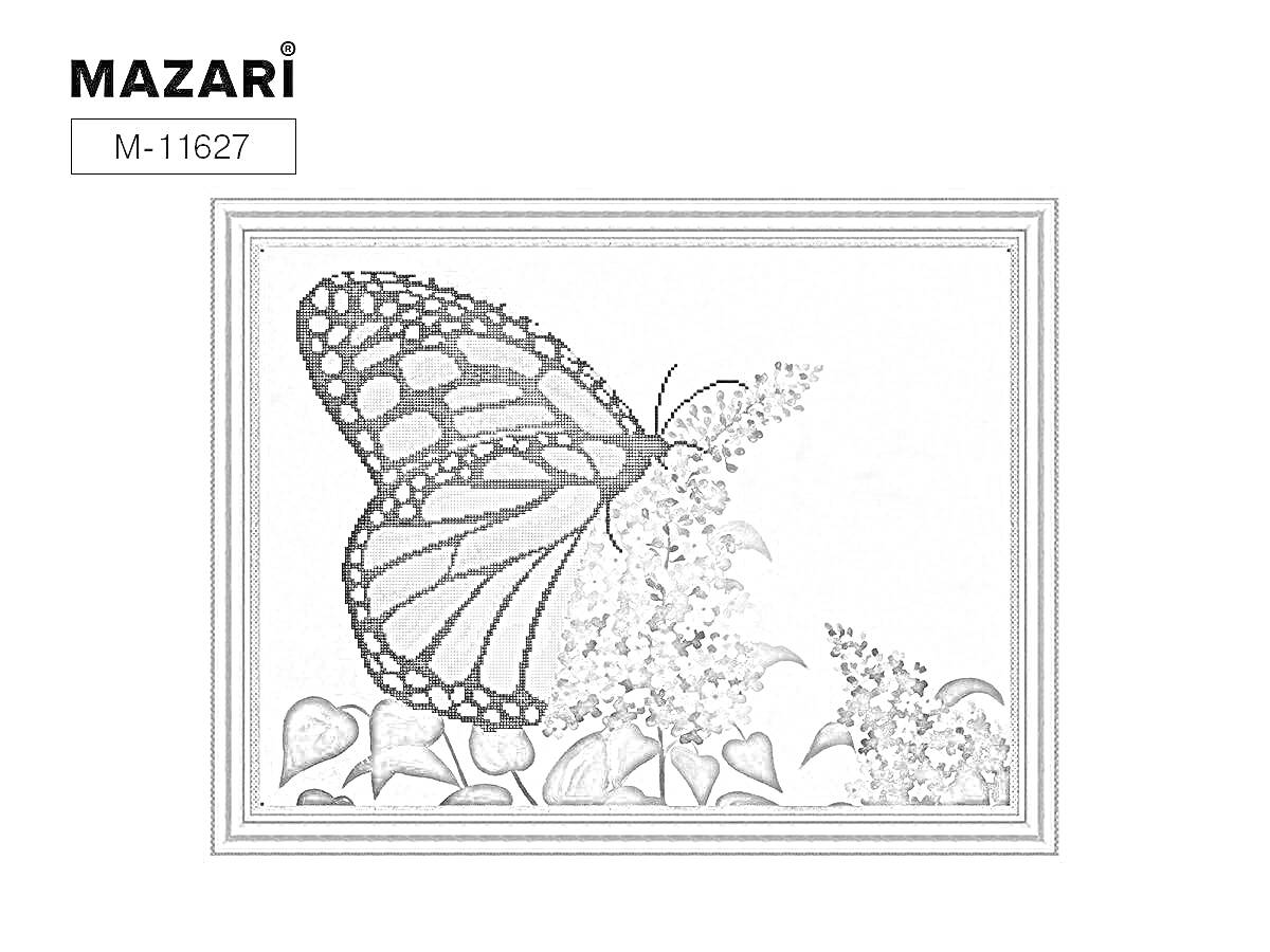 На раскраске изображено: Алмазная мозаика, Бабочка, Творчество