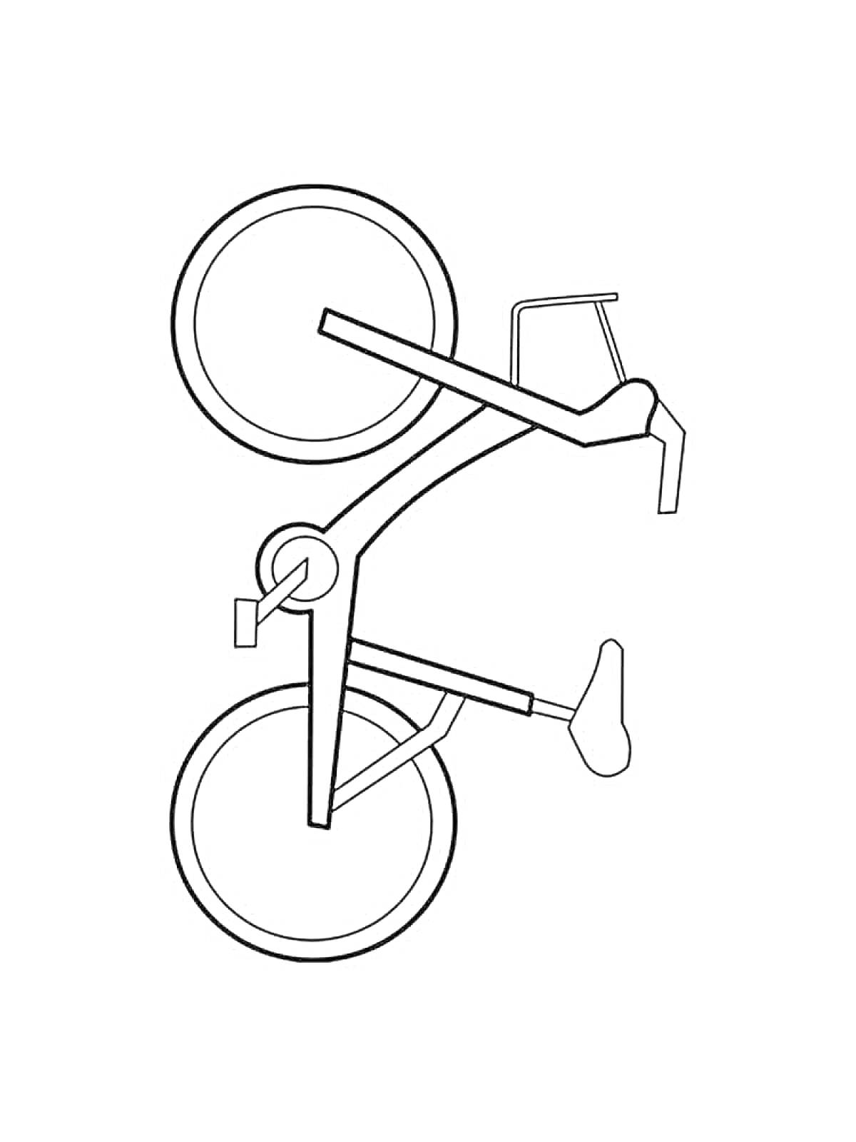 Раскраска Велосипед (скрепыш 3)