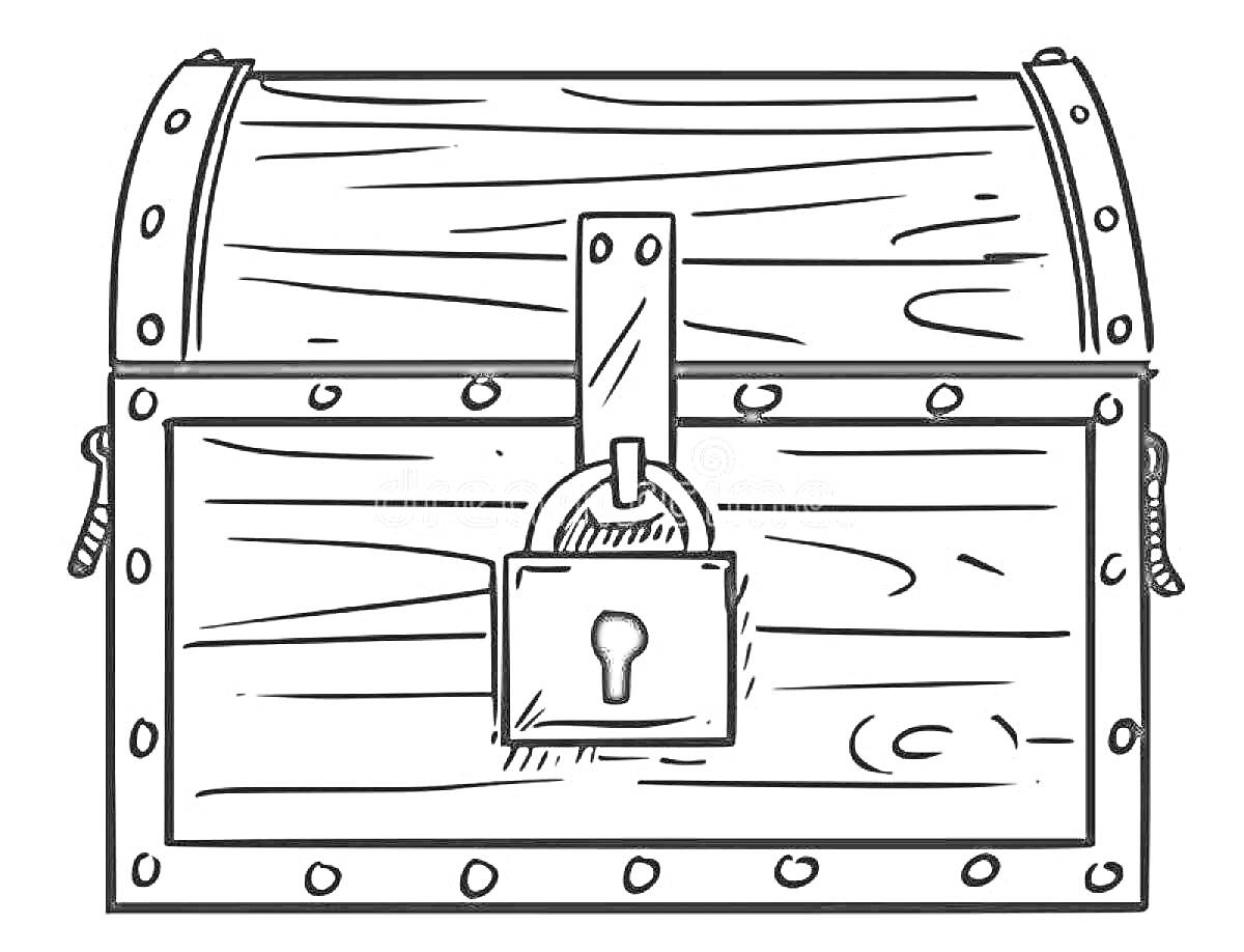 На раскраске изображено: Замок, Металл, Ключ