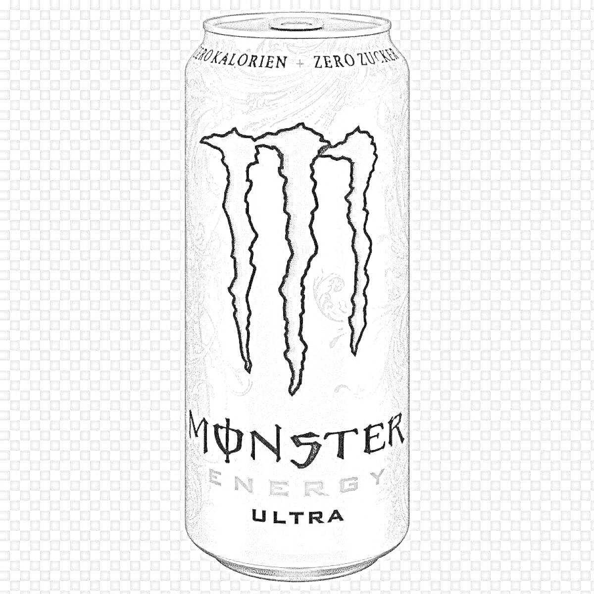 Раскраска Банка с энергетическим напитком Monster Energy Ultra